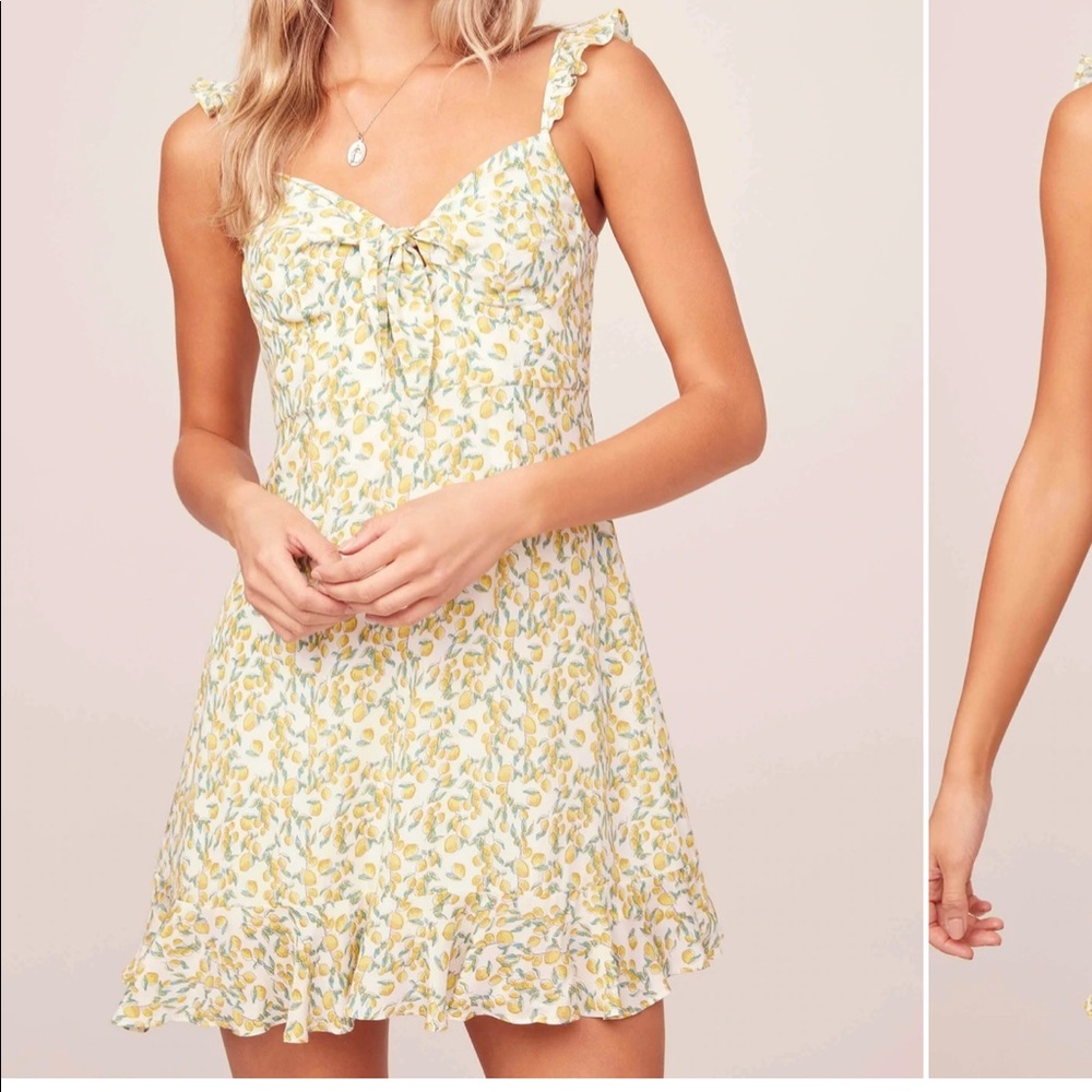 Astr the label Marla mini lemon dress